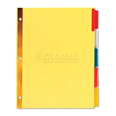 Universal Extended Insert Indexes Assorted Color 5-Tab, Letter, Buff, 6 Sets/Box UNV21874***